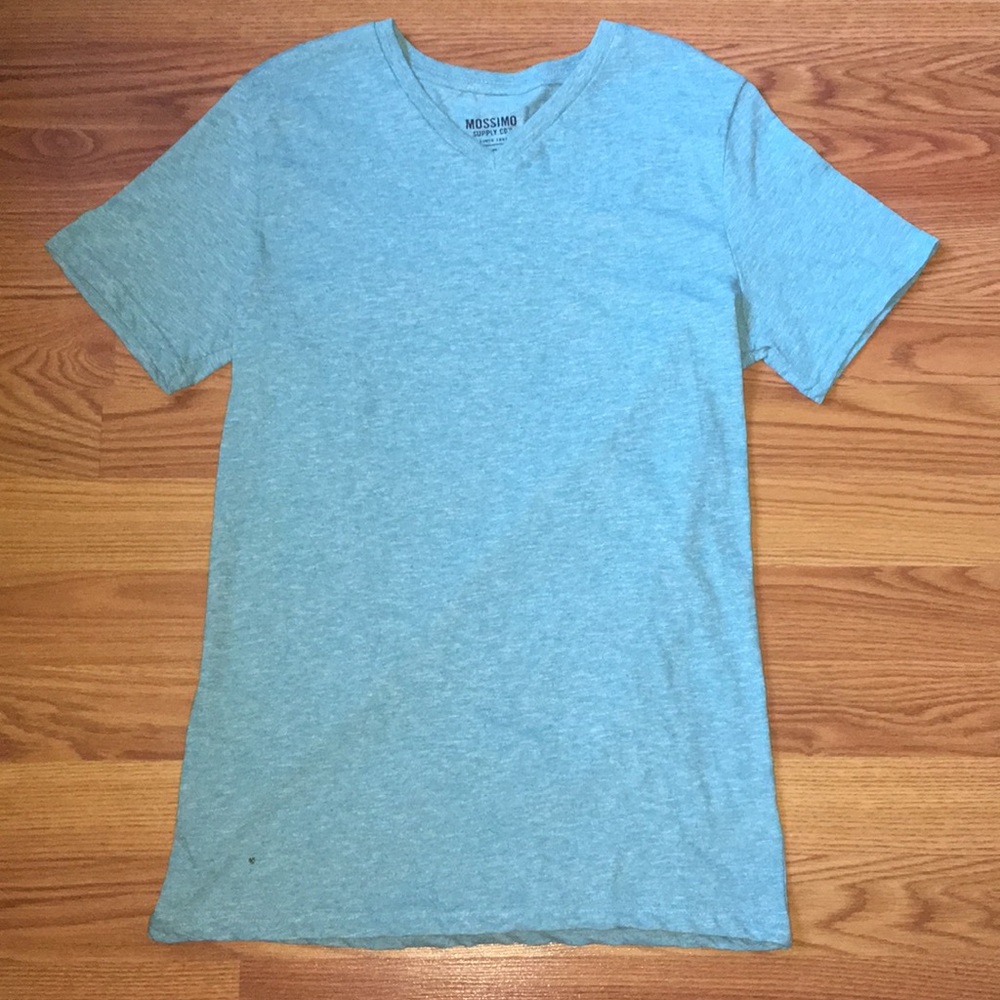 Florence Teal short sleeve v-neck shirt size small